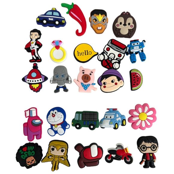 Jibbitz Other - 24 Crocs Jibbitz Charms Miscellaneous Variety Boys Girls Adults Lot Shoes